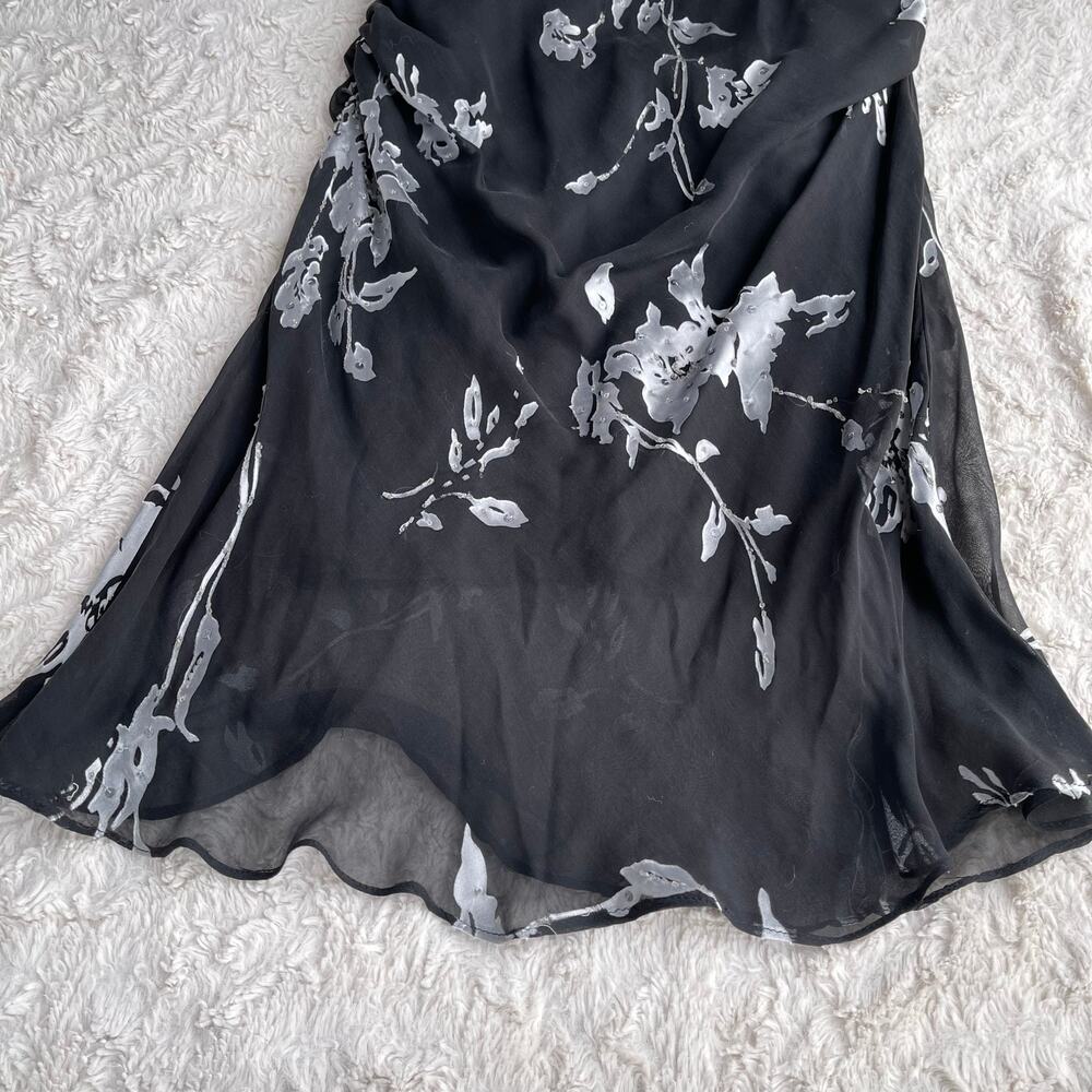 Alex Evenings beaded floral silk slip dress with matching scarf formal cocktail - Picture 14 of 17